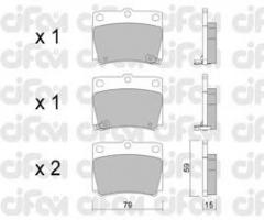 Cifam 822-484-0 klocki hamulc. mitsubishi pajero sport  98-00 tył, mitsubishi pajero sport (k90)
