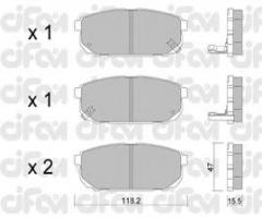 Cifam 822-516-0 klocki hamulc. kia sorento  02- tył, kia sorento i (jc)
