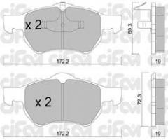 Cifam 822-523-0 klocki hamulc. chrysler voyager  01-, chrysler voyager iii (gs)