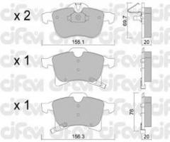 Cifam 822-539-0 klocki hamulc. opel astra h  04-10, opel adam