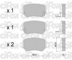 Cifam 822-542-0 klocki hamulc. opel astra g  98- tył, meriva  03-, kia pro cee´d