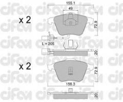 Cifam 822-549-0 klocki hamulc. audi a6  01- z czuj., audi a6 (4b2, c5)