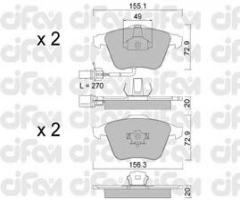 Cifam 822-549-1 klocki hamulc. audi a4  04- z czuj.