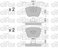 Cifam 822-549-3 klocki hamulc. volvo s40 ii, v50  04-, ford focus ii (da_), opel signum
