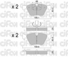 Cifam 822-557-0 klocki hamulc. bmw 5 e60  03-10, bmw 5 (e60)