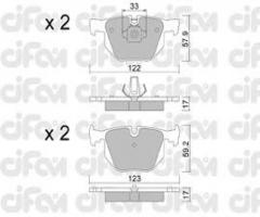 Cifam 822-561-0 klocki hamulc. bmw 7 e65  02-  tył, bmw 7 (e65, e66, e67)
