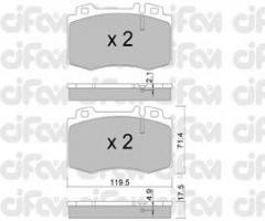 Cifam 822-563-5 klocki hamulc. mercedes w220 s-klasa  02-05z czuj.