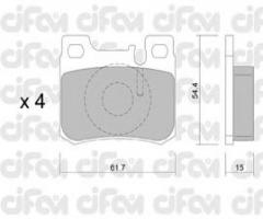 Cifam 822-566-0 klocki hamulc. mercedes w124,w210 tył, mercedes-benz 190 (w201)