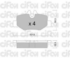 Cifam 822-576-0 klocki hamulc. mercedes vito  03- z czuj. tył