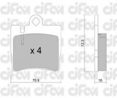 Cifam 822-597-0 klocki hamulc. mercedes w220 s-klasa  99- tył, mercedes-benz klasa s (w220)