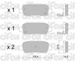 Cifam 822-612-0 klocki hamulc. nissan x-trail  01- tył, infiniti fx, nissan leaf