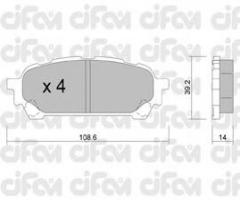 Cifam 822-613-0 klocki hamulc. subaru impreza  02- tył, subaru impreza kombi (gd, gg)