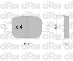 Cifam 822-614-0 klocki hamulc. toyota corolla  01-04, toyota celica (zzt23_)
