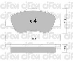 Cifam 822-638-0 klocki hamulc. fiat panda 1,3jtd  03-, fiat panda (169)