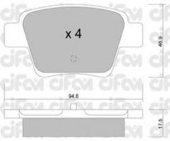 Cifam 822-639-0 klocki hamulc. citroen c4  04-  tył