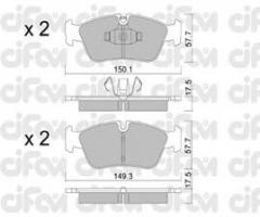 Cifam 822-640-0 klocki hamulc. bmw 3 e90  05-, bmw 3 (e91) touring 
