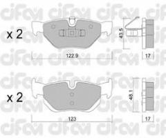 Cifam 822-642-0 klocki hamulc. bmw 3 e90  05- tył, bmw 3 (e91) touring 