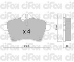Cifam 822-646-0 klocki hamulc. mercedes w169 a-klasa  04-11 przód