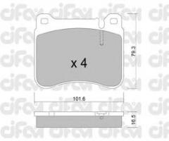 Cifam 822-668-0 klocki hamulc. mercedes w203 c-klasa  00-07 przód