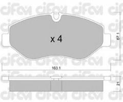 Cifam 822-671-0 klocki hamulc. vw crafter  06-