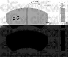 Cifam 822-709-1 klocki hamulc. peugeot boxer  11- przód