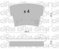 Cifam 822-718-0 klocki hamulc. chrysler 300c  04- tył