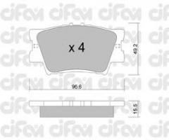 Cifam 822-749-0 klocki hamulc. toyota rav 4  06- tył