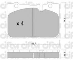Cifam 822-757-0 klocki hamulc. lexus ls400  94-00 przód