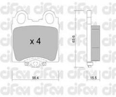 Cifam 822-758-0 klocki hamulc. lexus gs300  97-05 tył
