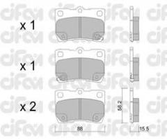 Cifam 822-761-0 klocki hamulc. lexus is200d - gs450h  05- tył