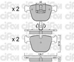 Cifam 822-773-6 klocki hamulc. bmw 7 f01,f02,f03,f04  09- tył, bmw 5 gran turismo (f07)