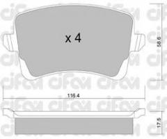 Cifam 822-776-0 klocki hamulc. audi a4 (b8)  07- tył