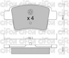 Cifam 822-801-0 klocki hamulc. citroen c4 picasso  06- tył