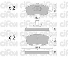 Cifam 822-802-0 klocki hamulc. dacia logan  07-