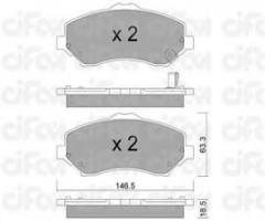 Cifam 822-862-1 klocki hamulc. chrysler voyager  08- przód