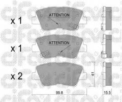 Cifam 822-886-1 klocki hamulc. kia soul  09- tył