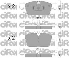 Cifam 822-916-0 klocki hamulc. peugeot 508  10- przód z czuj., peugeot 508