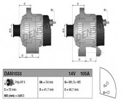 Denso dan1033 alternator 12v opel suzuki