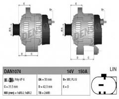 Denso dan1074 alternator ford