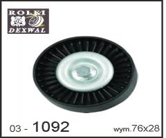 Dexwal 03-1092 rolka napinacza mercedes, mercedes-benz clk (c209)