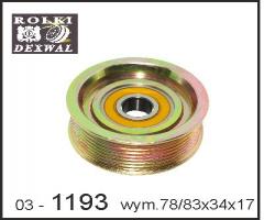 Dexwal 03-1193 rolka prowadząca mercedes