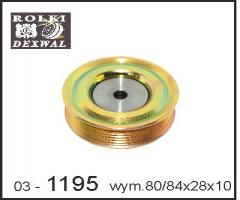 Dexwal 03-1195 rolka prowadząca toyota avensis t25 corolla e12 1.4 1.6 1.8, toyota avensis (t25_)