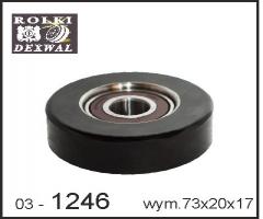 Dexwal 03-1246 rolka kierunkowa pasek klinowyhyundai benzinli,  k