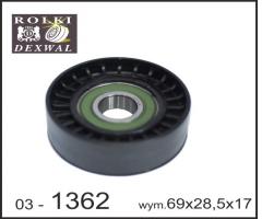 Dexwal 03-1362 rolka prowadząca lexus, toyota, lexus is ii (gse2_, ale2_, use2_)