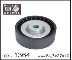 Dexwal 03-1364 rolka napinacza alfa romeo, fiat, lancia, alfa romeo 156 (932), fiat marea (185)