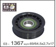 Dexwal 03-1367 rolka prowadząca audi, bmw, skoda, mercedes, vw, audi a4 (8d2, b5)