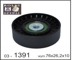 Dexwal 03-1391 rolka prowadząca audi,seat,skoda,vw 1.2 tsi, audi a1 (8x1, 8xf), seat altea (5p1)