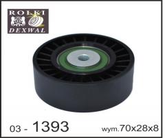 Dexwal 03-1393 rolka prowadząca chrysler, dodge, jeep, jeep grand cherokee ii (wj, wg)
