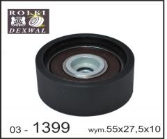 Dexwal 03-1399 rolka prowadząca paska rozrządu Łada kalina, lada kalina kombi (1117)