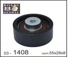 Dexwal 03-1408 rolka prowadząca paska bmw 5 e60 3 e90 1 e87, bmw 1 (e81)